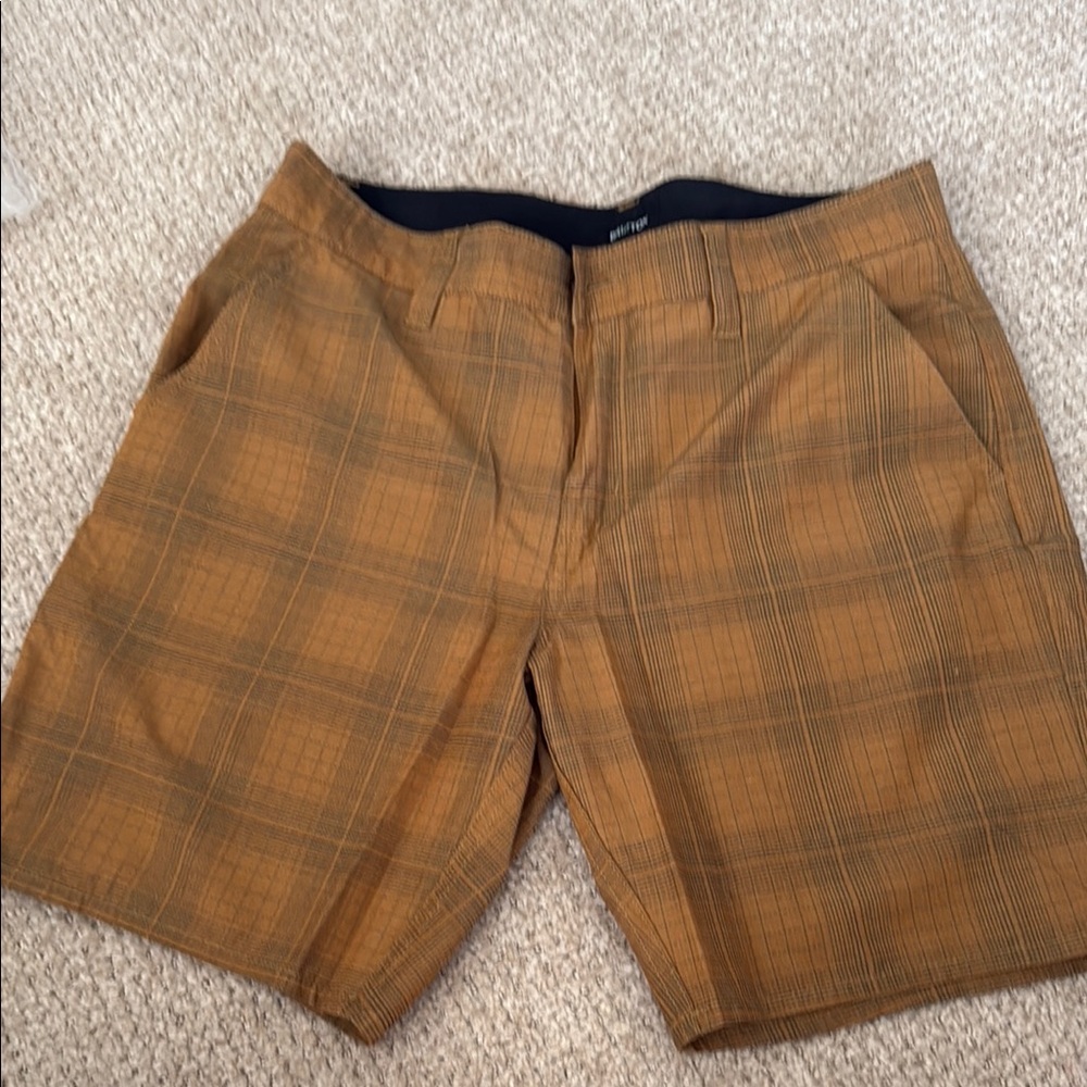 Brixton Tan Flat Front Shorts